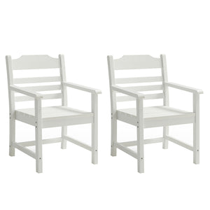 Patio Dining Chair with Armset Set of 2, Pure