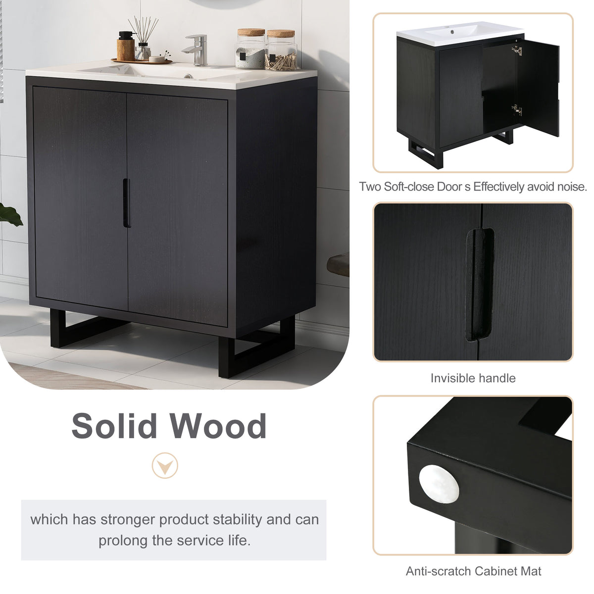 30" Bathroom Vanity Set with Sink