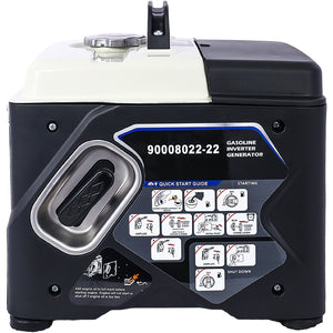 1200W Ultra-Quiet Portable Inverter Generator with Eco-Mode - Aluminum