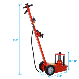 35 Ton Hydraulic Floor Jack Air-Operated Axle Bottle Jack with Extension Saddle Set