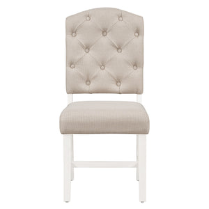 TREXM Retro Style Dining Chair Set with 4 Upholstered Chairs