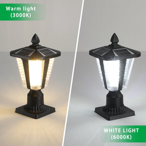 15" Solar Powered Outdoor Lantern, Modern Garden Light