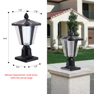 15" Solar Powered Outdoor Lantern, Modern Garden Light
