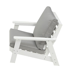 HIPS All-Weather Outdoor Single Sofa With Cushion