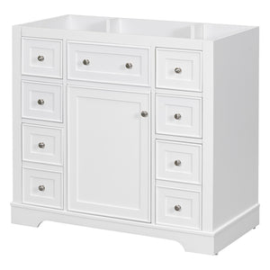 36" Bathroom Vanity without Sink, Cabinet Base Only