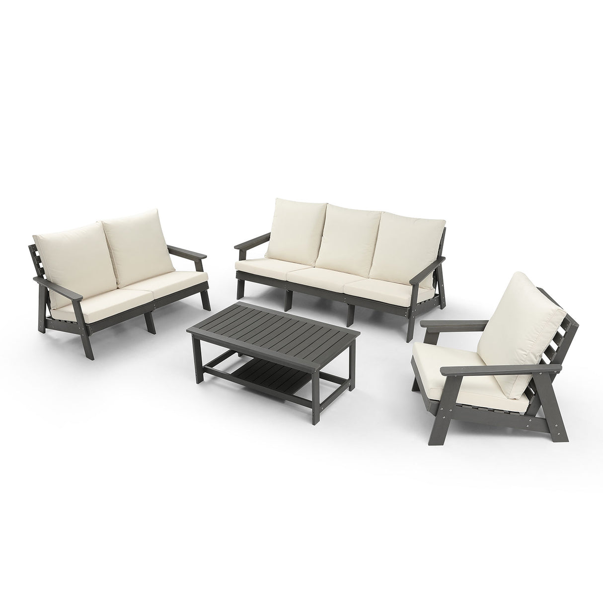 HIPS 3 Seater Outdoor Garden Sofa with Cushion