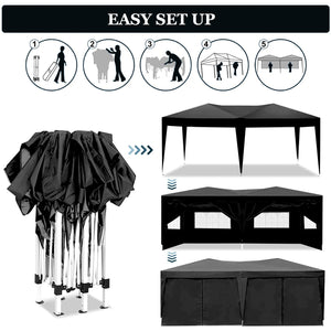 10'x20' EZ Pop Up Canopy Tent with Removable Sidewalls