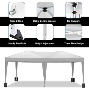 10'x20' EZ Pop Up Canopy Tent with Removable Sidewalls