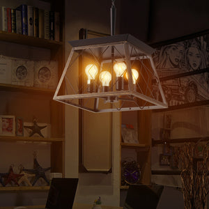 16" Black Gold Industrial Pendant Chandelier