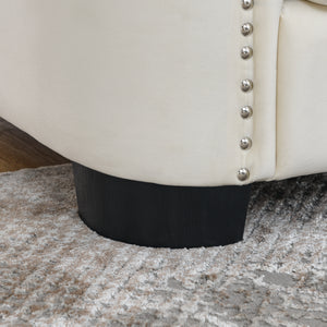 77-Inch Modern Chesterfield Velvet Sofa