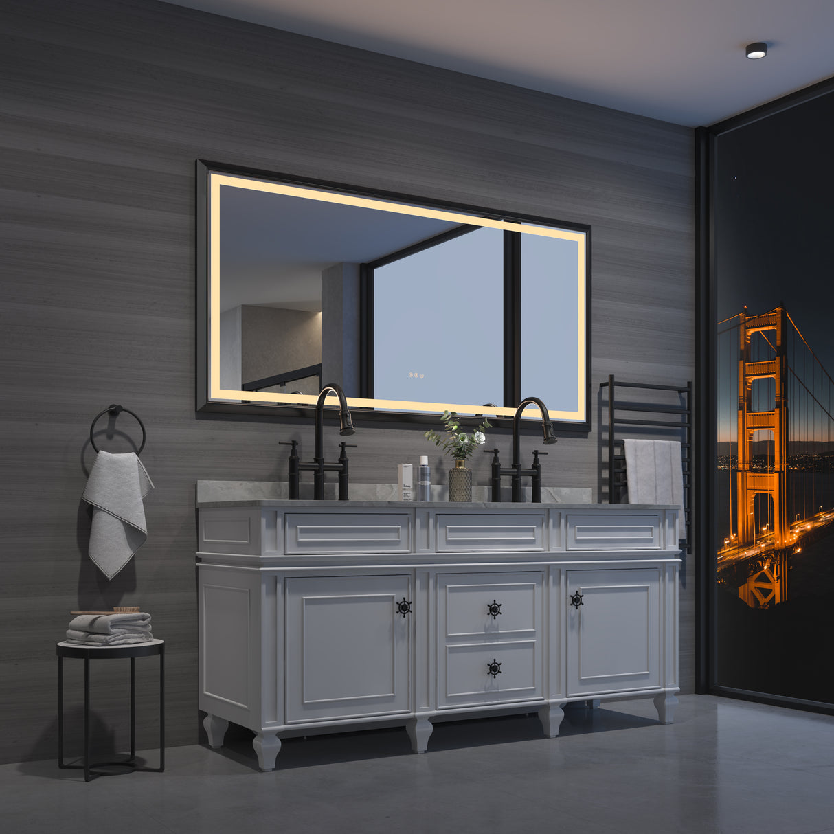 60" Oversized Rectangular Bathroom Mirror