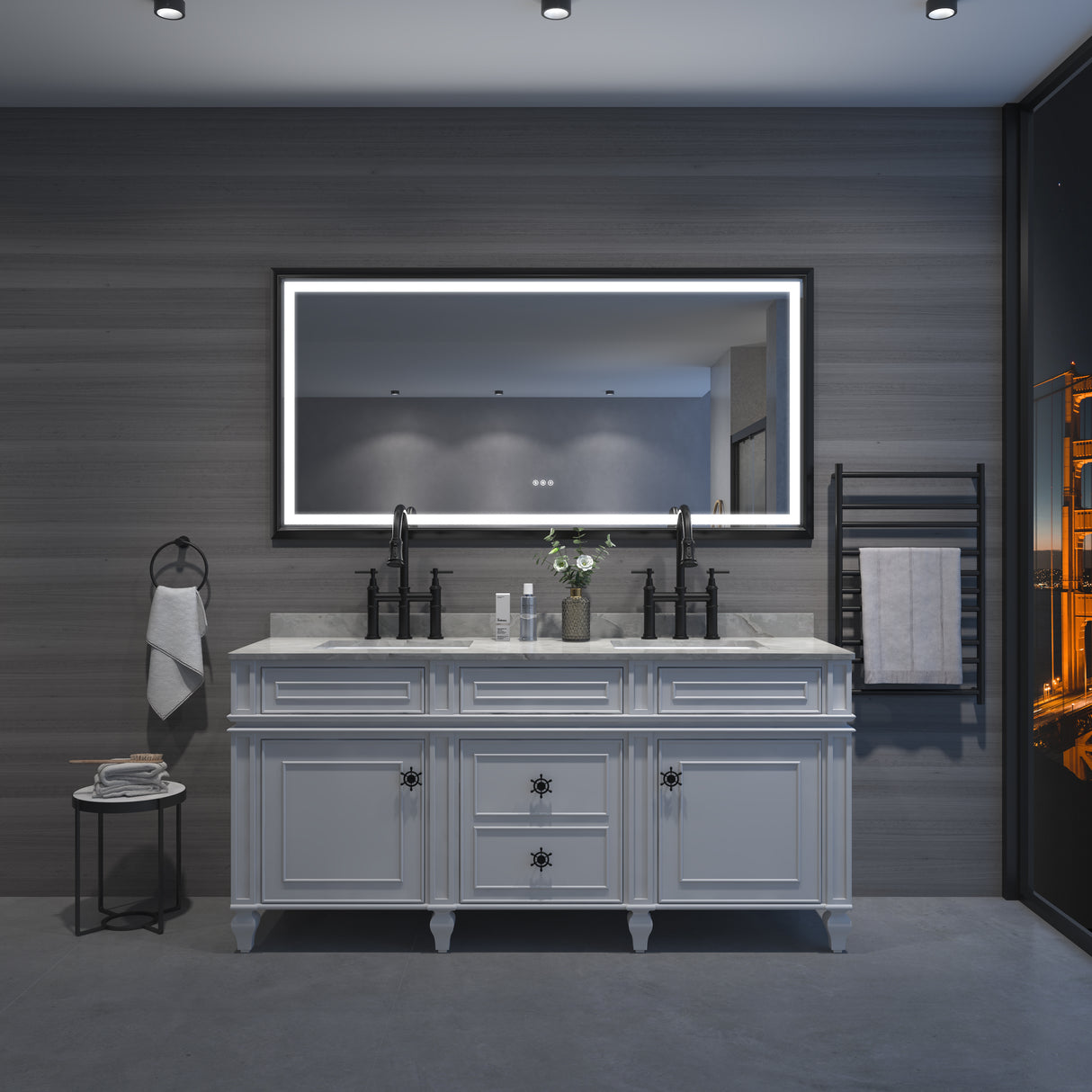 60" Oversized Rectangular Bathroom Mirror