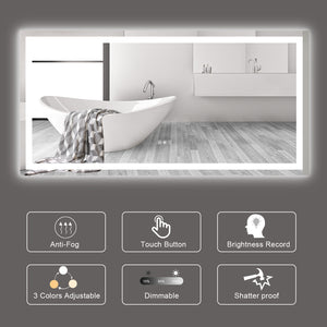 72"×36" LED Mirror Light Bathroom