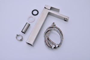 Single Handle Sink Brushed Nickel Vanity Bathroom Faucet