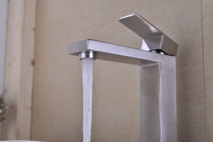 Single Handle Sink Brushed Nickel Vanity Bathroom Faucet