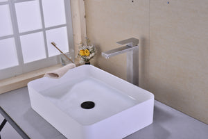 Single Handle Sink Brushed Nickel Vanity Bathroom Faucet