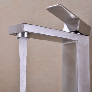 Single Handle Sink Brushed Nickel Vanity Bathroom Faucet
