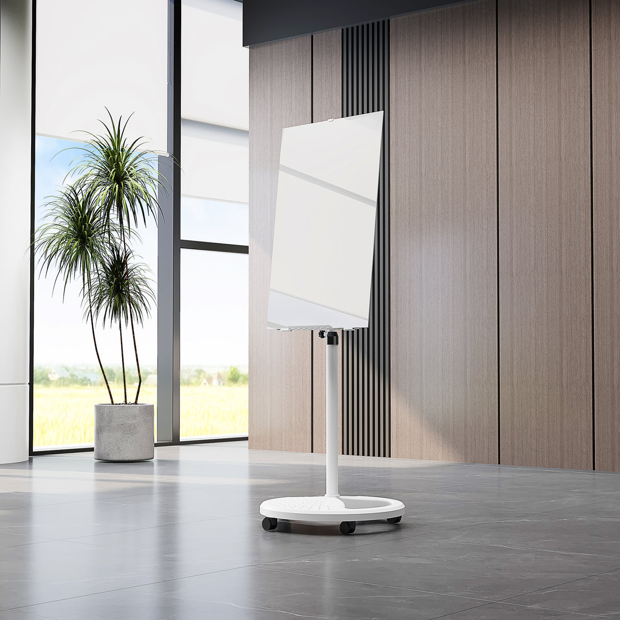 Removable Adjustable Height Tempered Glass Whiteboard