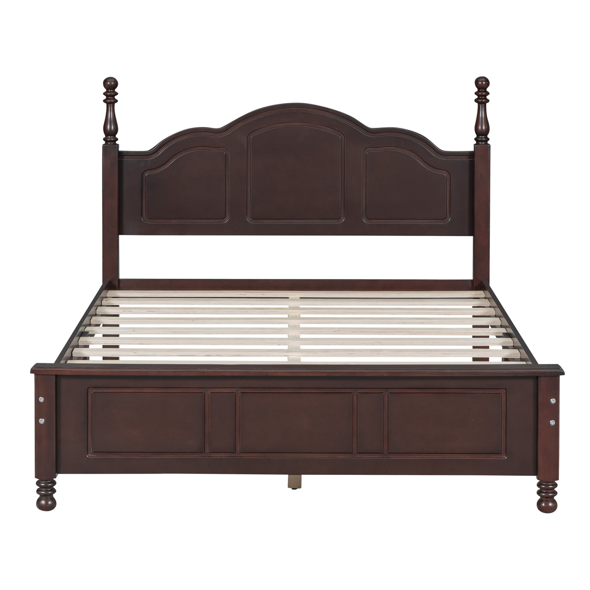 Full Size Wood Platform Bed Frame - Retro Style