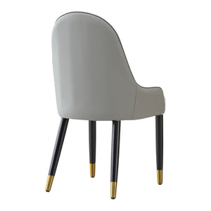 Modern Dining Chairs Set of 2 pcs Faux Leather and Metal