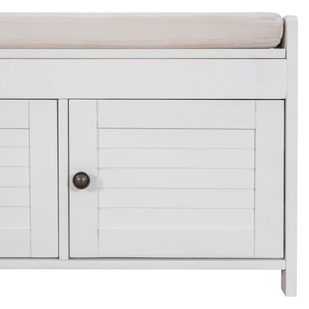 TREXM Storage Bench with 3 Shutter-shaped Doors