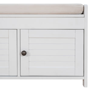 TREXM Storage Bench with 3 Shutter-shaped Doors