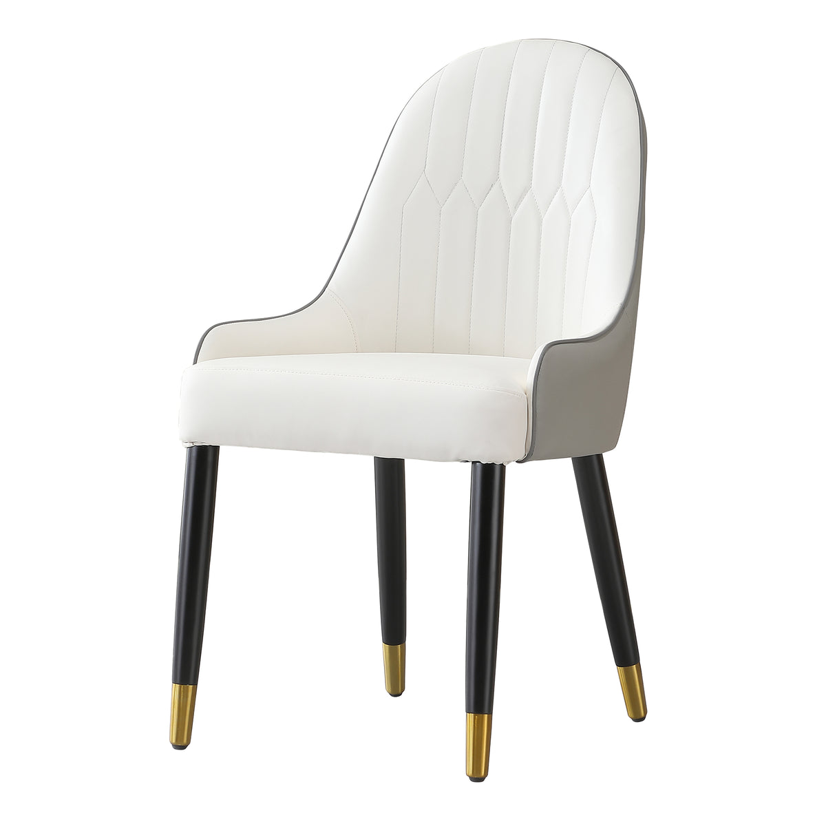 Modern Dining Chairs Set of 2 pcs Faux Leather and Metal