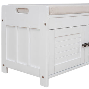 TREXM Storage Bench with 3 Shutter-shaped Doors