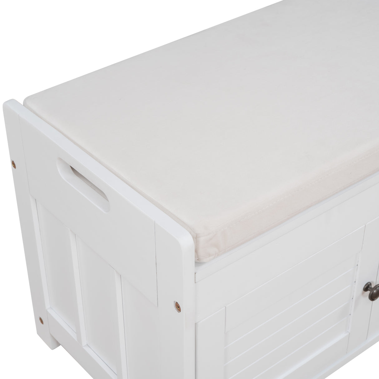 TREXM Storage Bench with 3 Shutter-shaped Doors