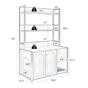 Large Cat Litter Box Enclosure With Shelf Storage