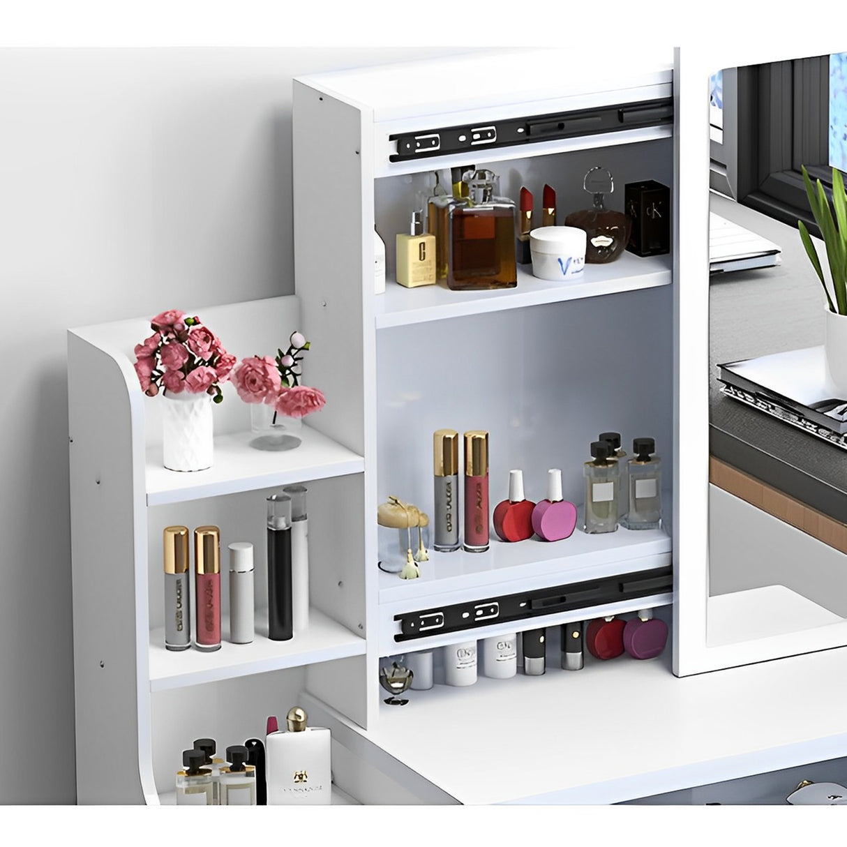 Fashion Vanity Desk with Mirror and Lights