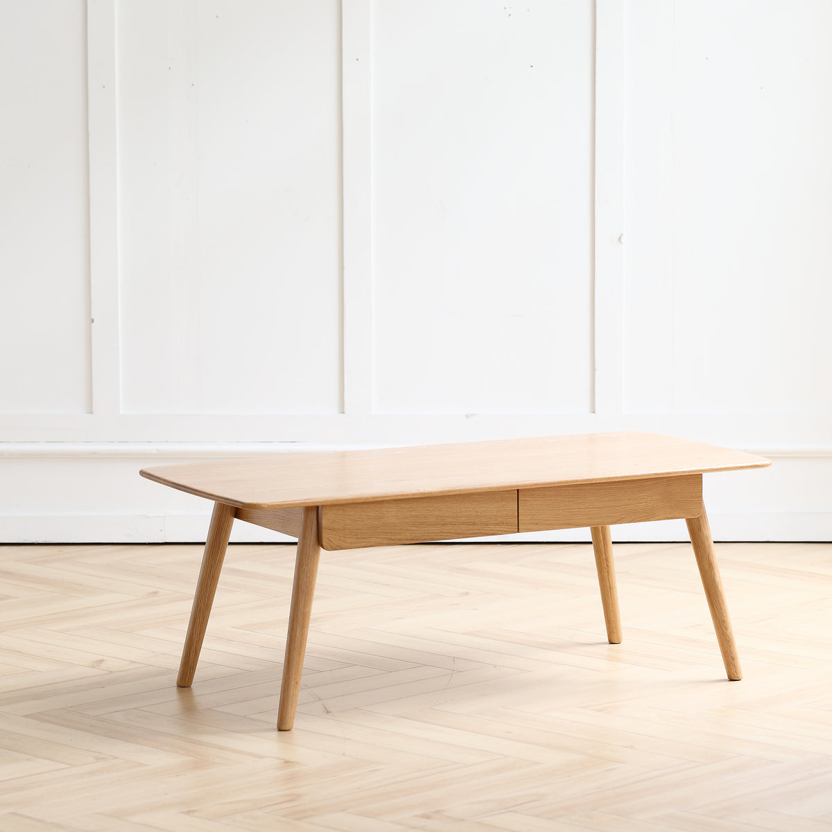 Solid Wood Center Coffee Table with Storage