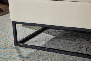 58.6" Bed Bench with Metal Base and Storage