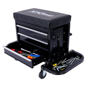 350-Pound Capacity Garage Glider Rolling Tool Chest Seat