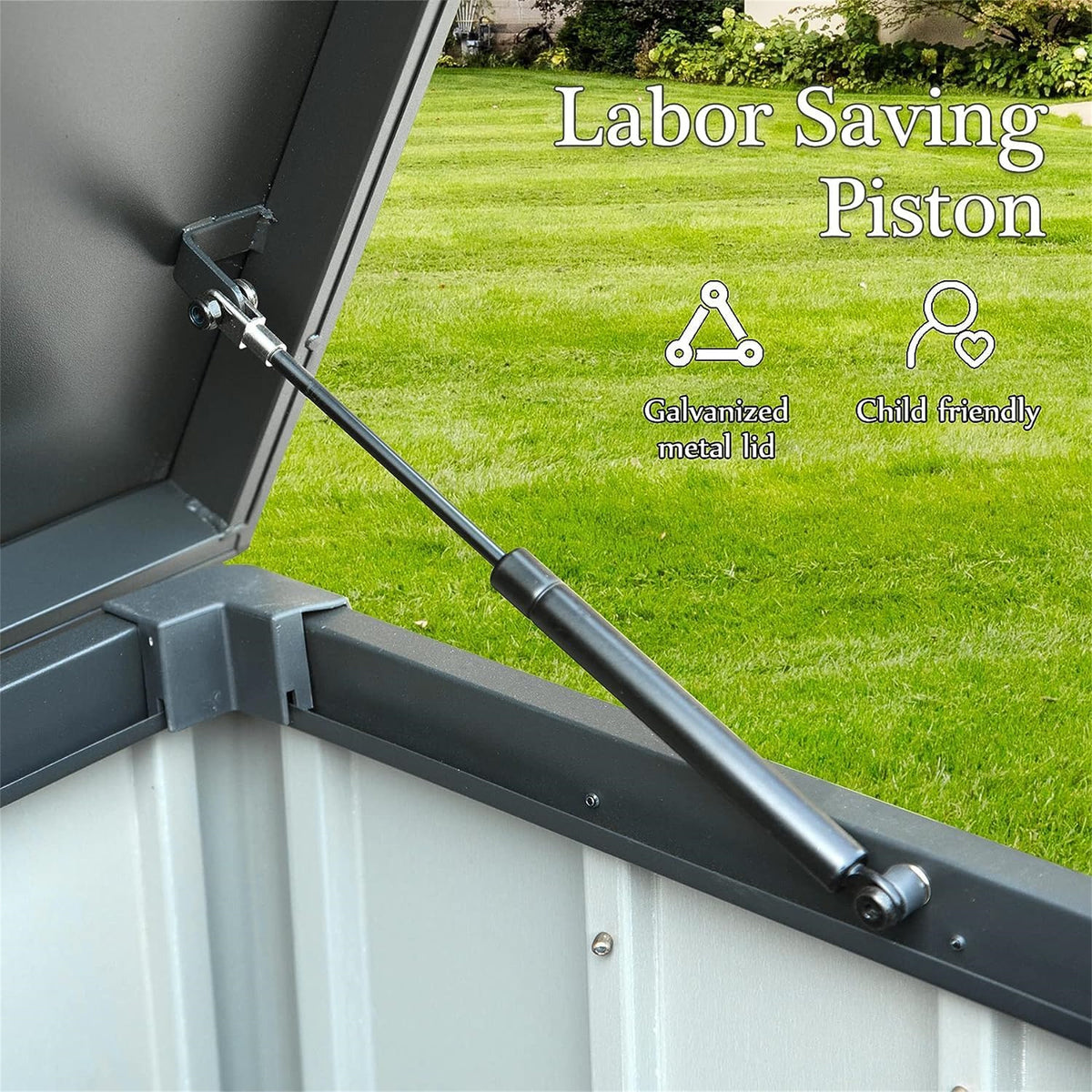 150 Gallon Outdoor Storage Deck Box - Waterproof and Lockable