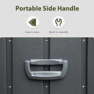 100 Gallon Outdoor Storage Deck Box - Waterproof, Lockable, Dark Gray