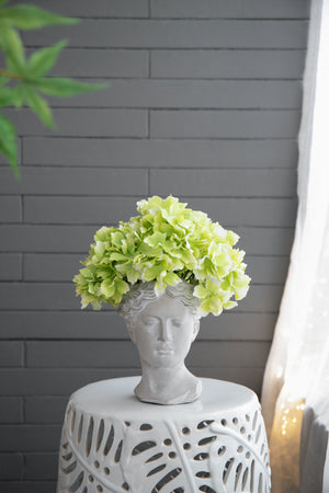 Greek Style Cement Head Planter with Classic Design - Cement