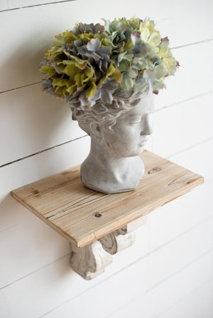 Greek Style Cement Head Planter with Classic Design - Cement
