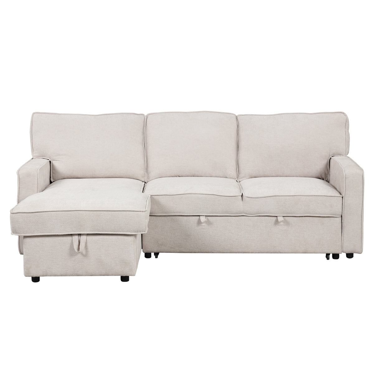 U_STYLE Upholstery Sleeper Sectional Sofa