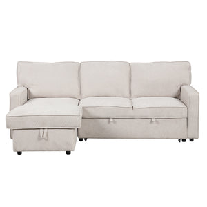 U_STYLE Upholstery Sleeper Sectional Sofa