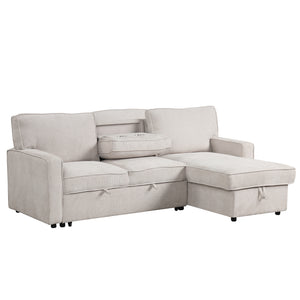 U_STYLE Upholstery Sleeper Sectional Sofa