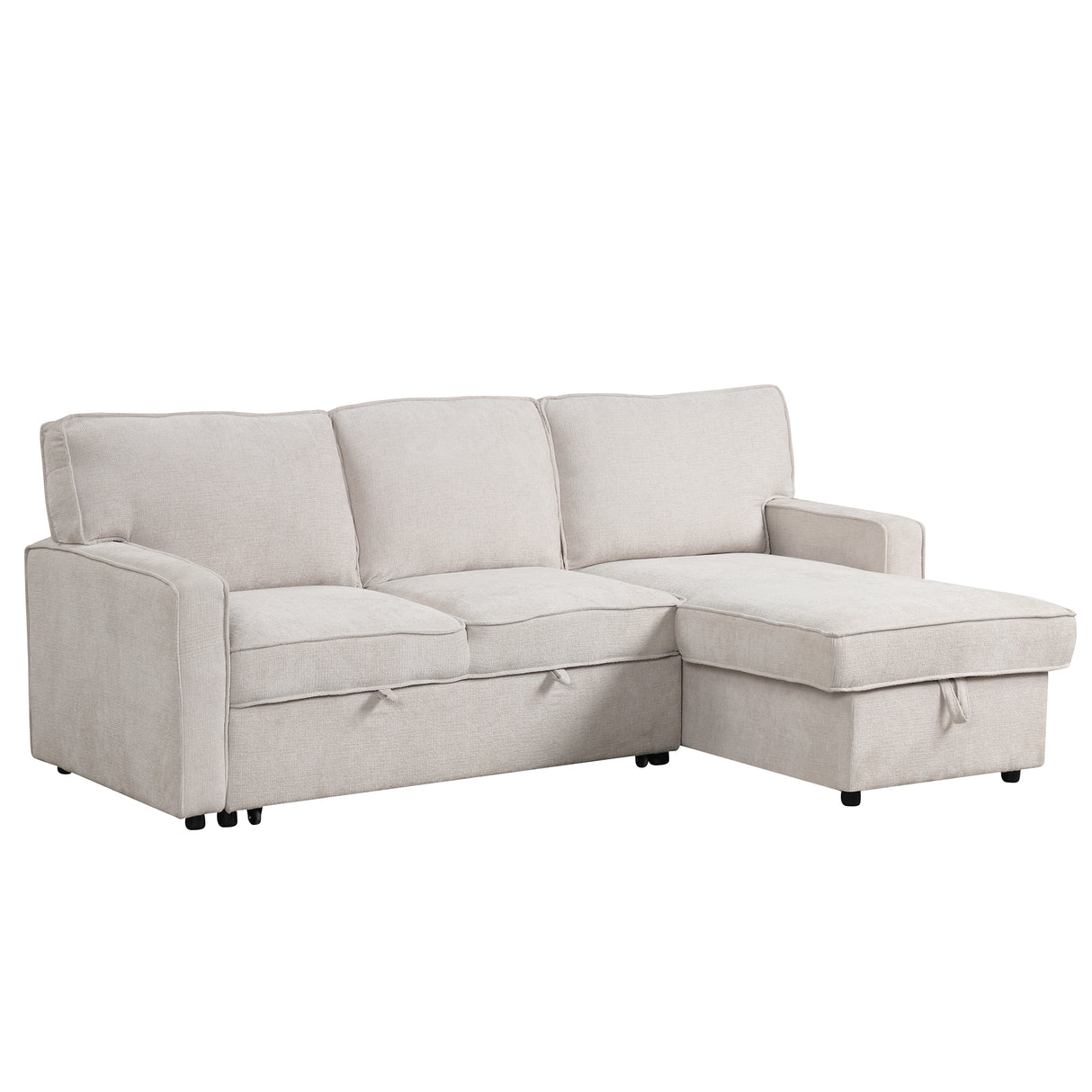 U_STYLE Upholstery Sleeper Sectional Sofa
