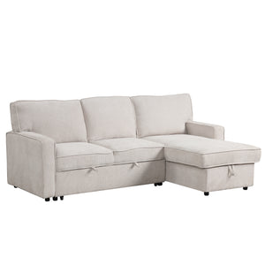 U_STYLE Upholstery Sleeper Sectional Sofa