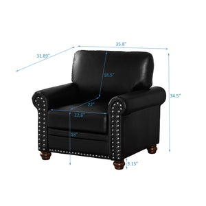 Living Room Sofa Single Seat Chair with Wood Leg