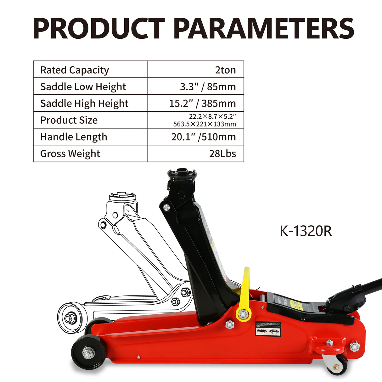 2 Ton Low Profile Floor Jack
