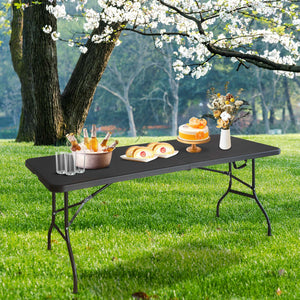 6ft Folding Table - Portable Plastic Table for Camping and Picnics