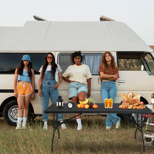 6ft Folding Table - Portable Plastic Table for Camping and Picnics