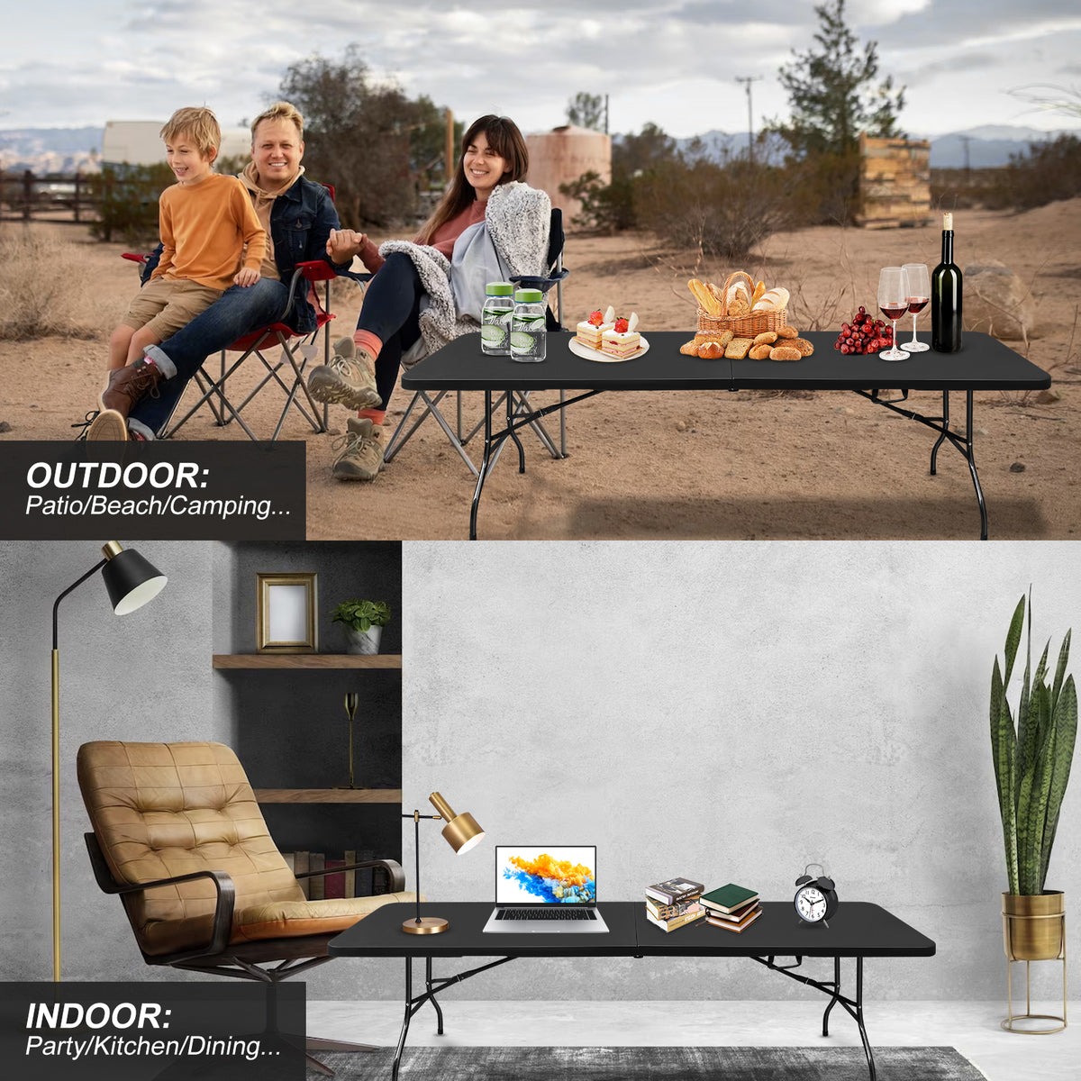 8ft Folding Table