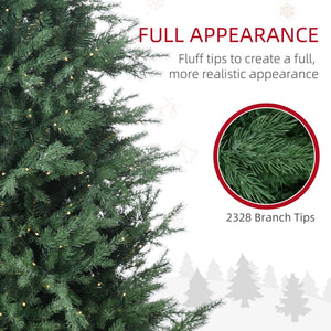 HOMCOM 6Ft Tall Prelit Artificial Christmas Tree Holiday Décor