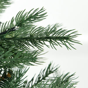 HOMCOM 6Ft Tall Prelit Artificial Christmas Tree Holiday Décor